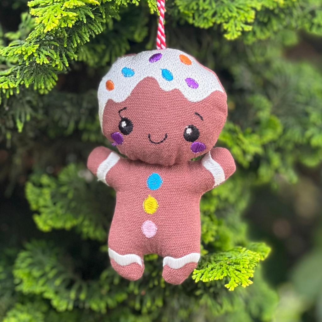 Organic Cotton Ornament - Gingerbread Man