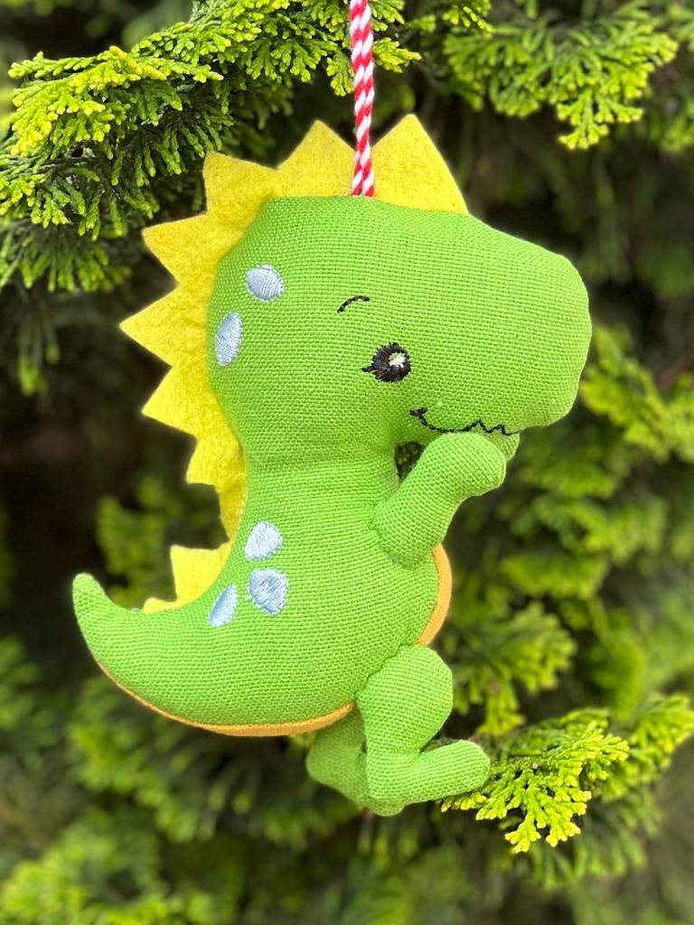 Organic Cotton Ornament - Tyrannosaurus Rex Dinosaur