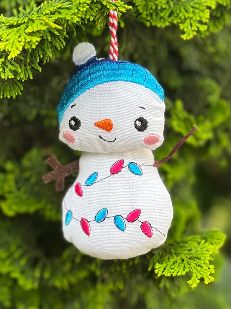 Organic Cotton Ornament - Snowman