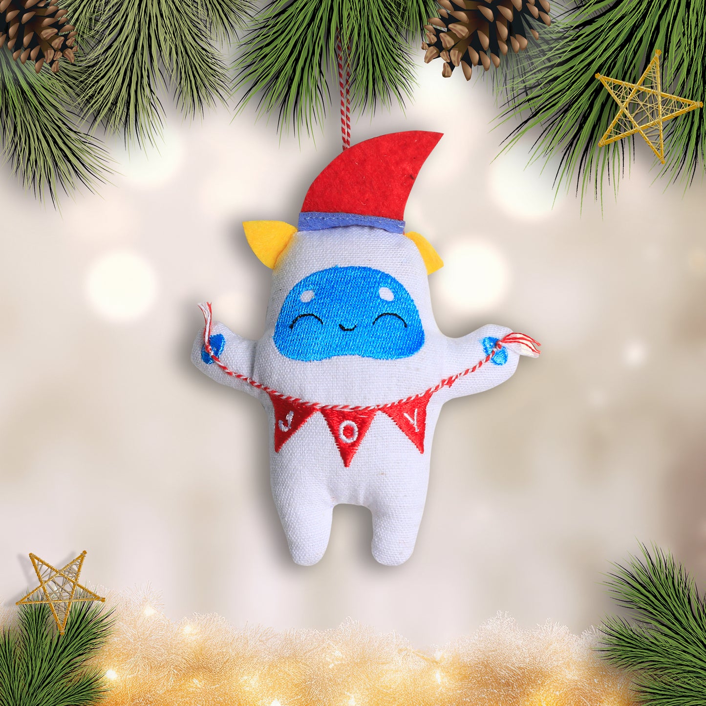 Organic Cotton Ornament - Yeti