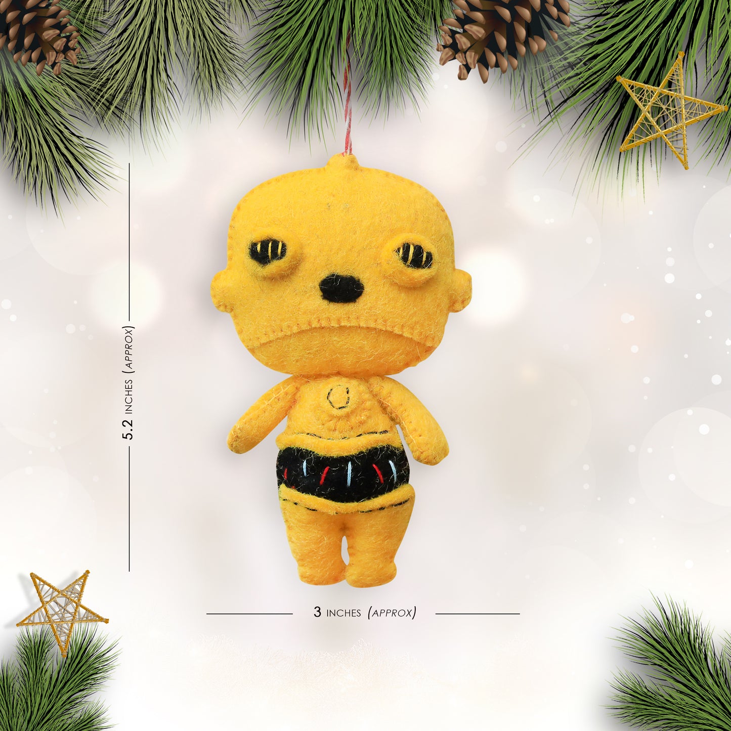 Felt Ornament - Brass Bot