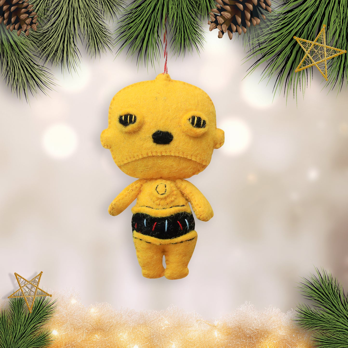 Felt Ornament - Brass Bot
