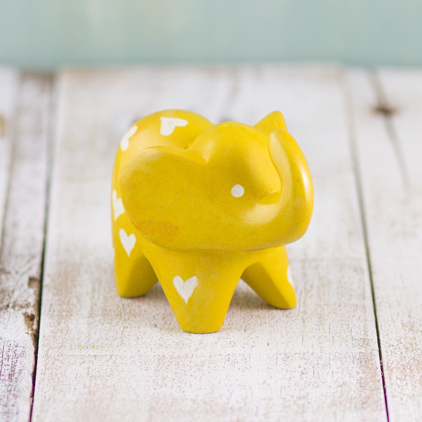 Soapstone Big-Eared Elephant Yellow