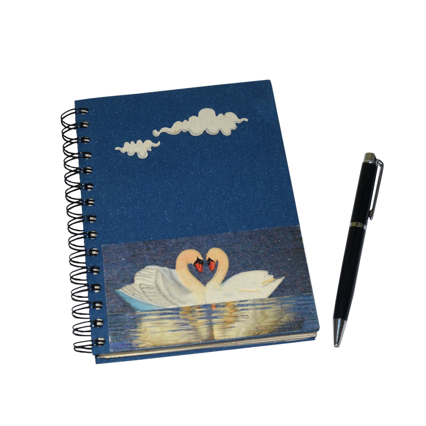 Large Notebook Swan Dark Blue