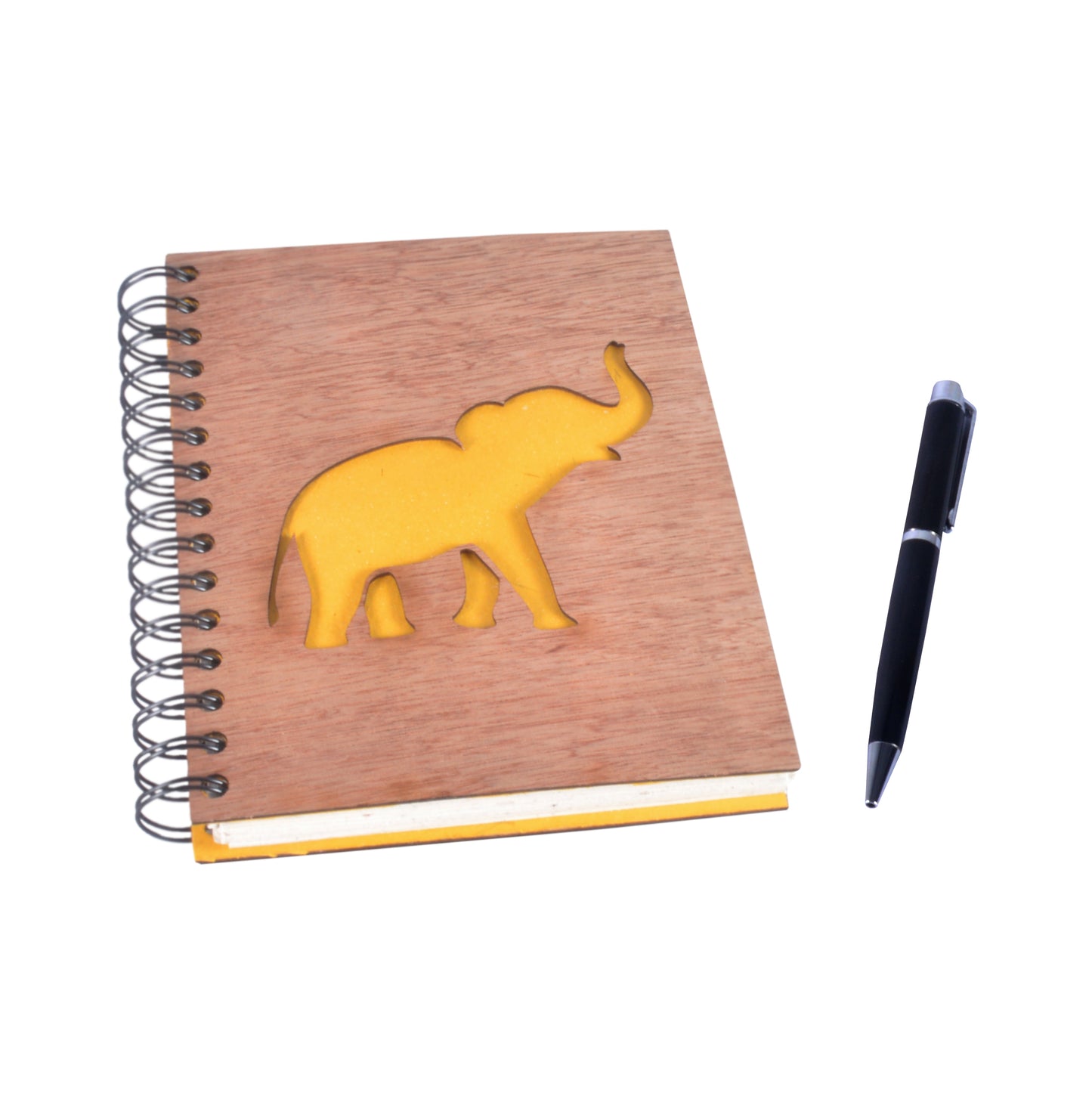 Large Notebook Wood Cover Elephant Song
