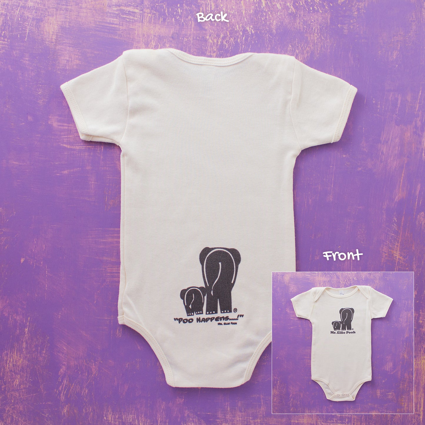 Mr. Ellie Pooh Organic Cotton Baby Onesies