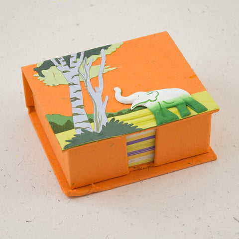 Note Box Elephant Orange