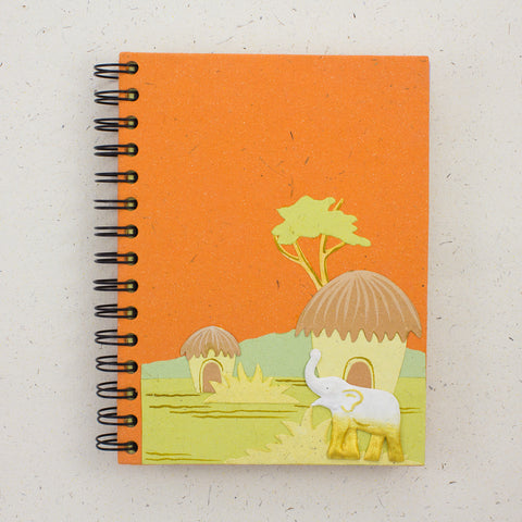 Large Notebook Elephant Orange