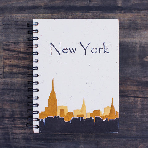 Large Notebook NYC Skyline Natural White