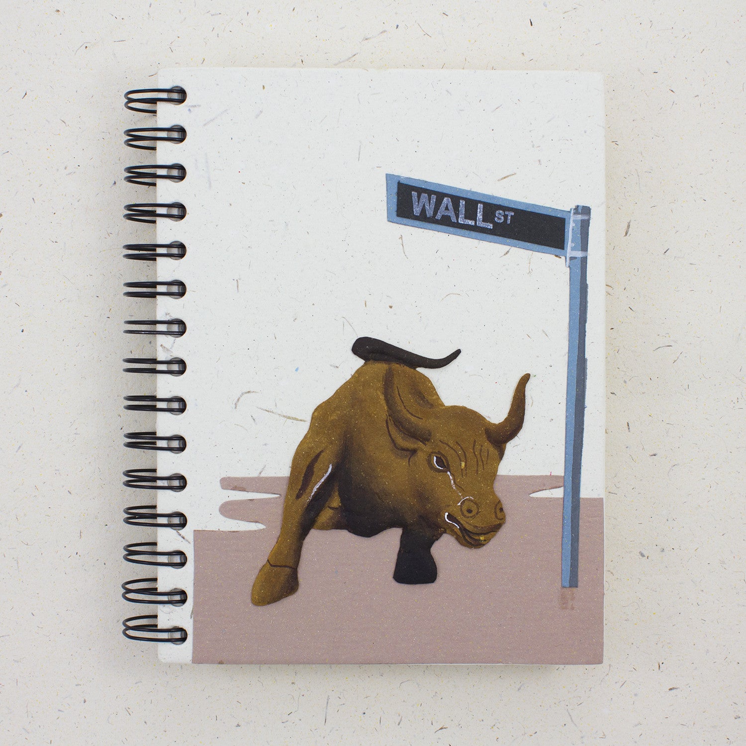 Large Notebook Wall Street Bull Natural White