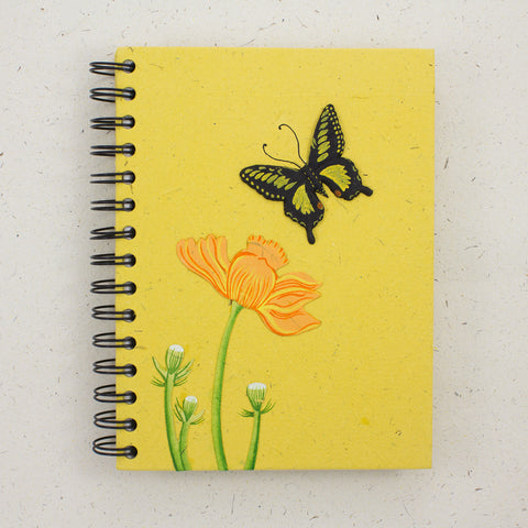 Large Notebook Butterfly Black & Gold