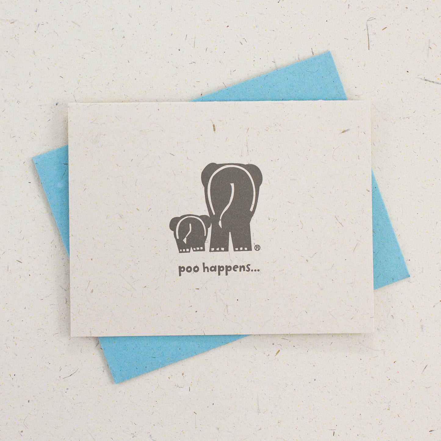 Single Letter Press Card Poo Happens