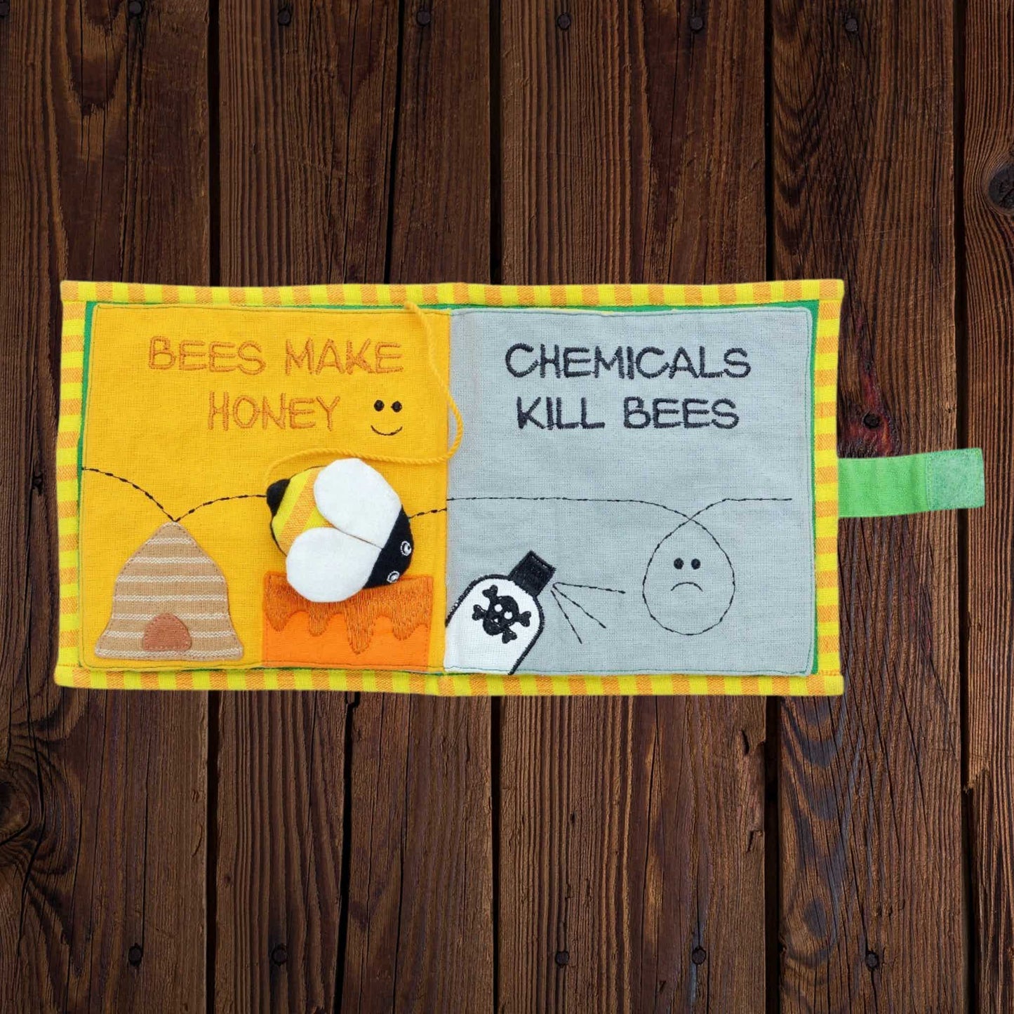 Fabric Kids Book - Save The Bees