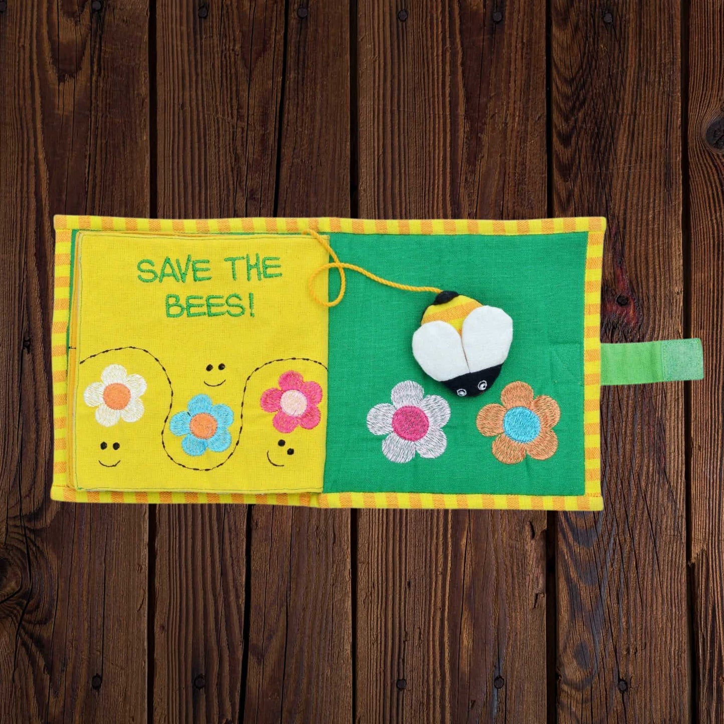 Fabric Kids Book - Save The Bees