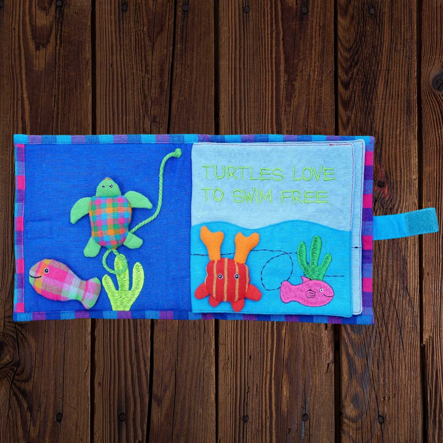Fabric Kids Book - Save The Turtles