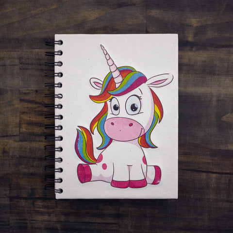 Large Notebook Cartoon Unicorn