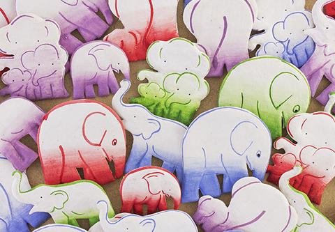 Assorted Poo Paper Elephant Magnets 10-Pack