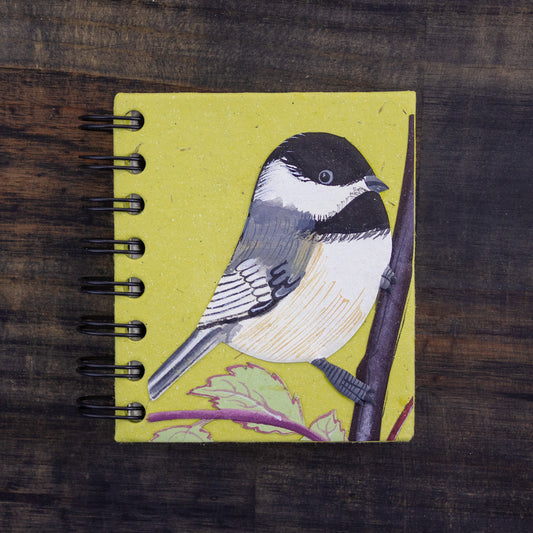 Small Notebook Chickadee Embossed