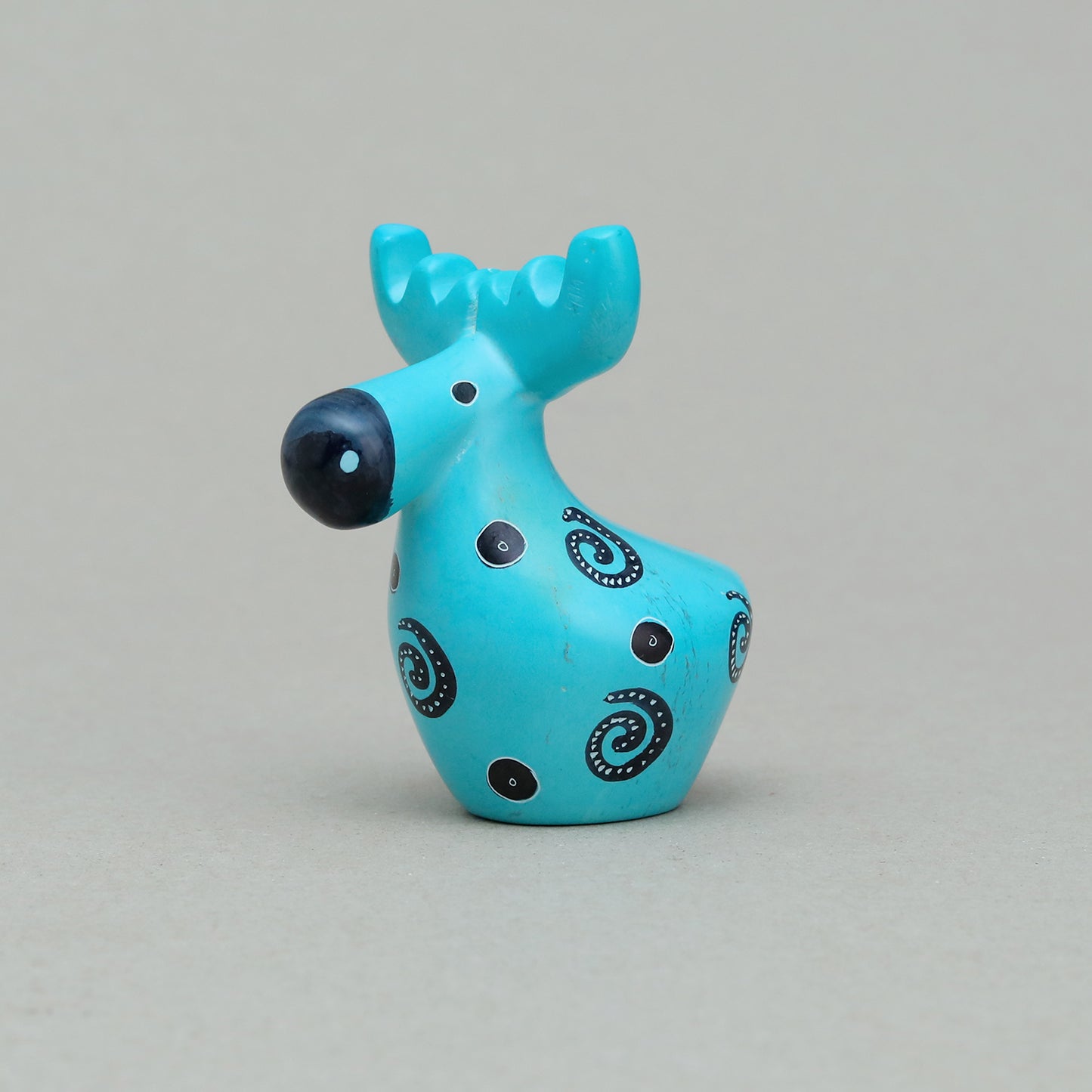 Soapstone Moose Light Blue
