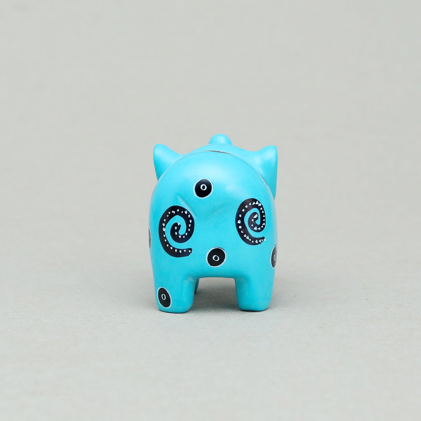 Soapstone Small-Eared Elephant Light Blue (w)