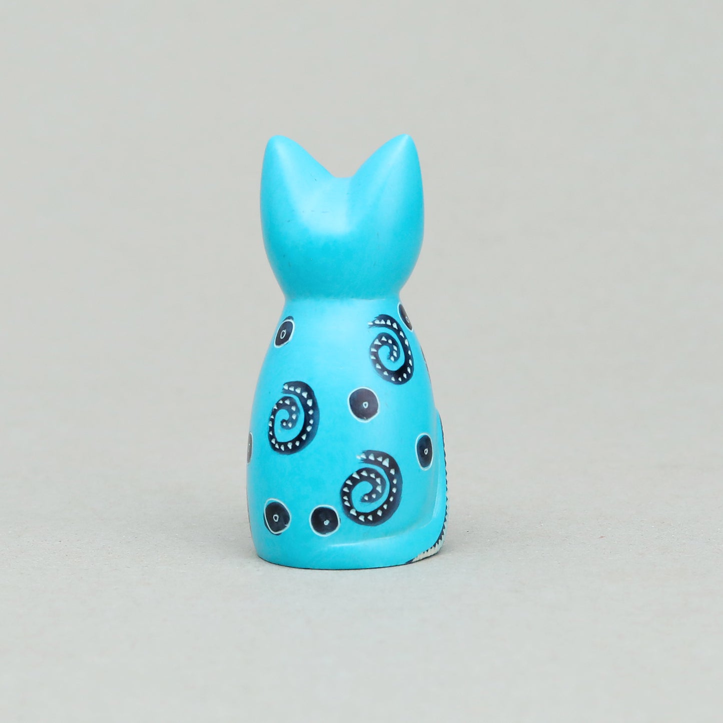 Soapstone Cute Kitty Cat Light Blue