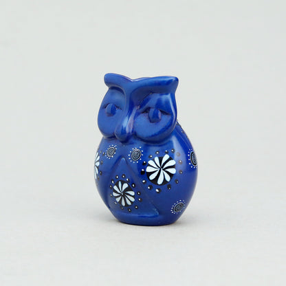 Soapstone Owl Dark Blue