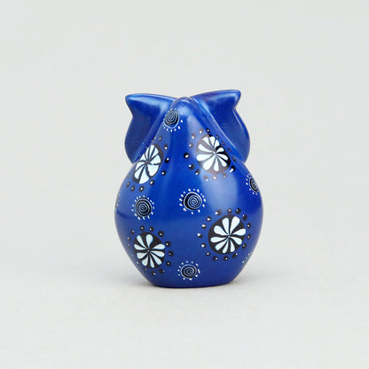 Soapstone Owl Dark Blue