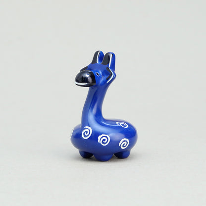 Soapstone Giraffe Dark Blue