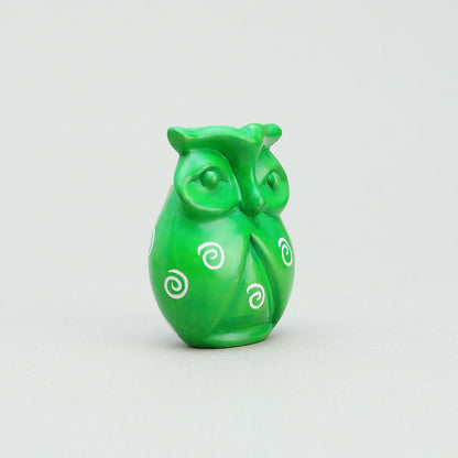 Soapstone Owl Green