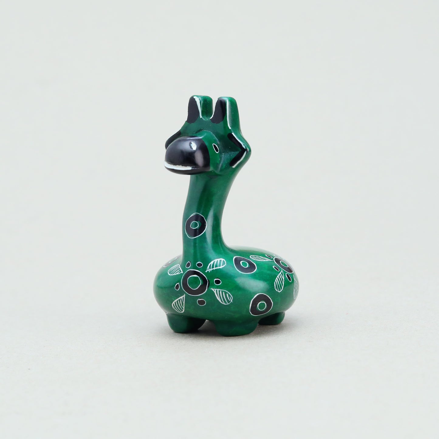 Soapstone Giraffe Dark Green