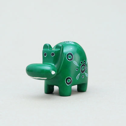 Soapstone Hippo Dark Green