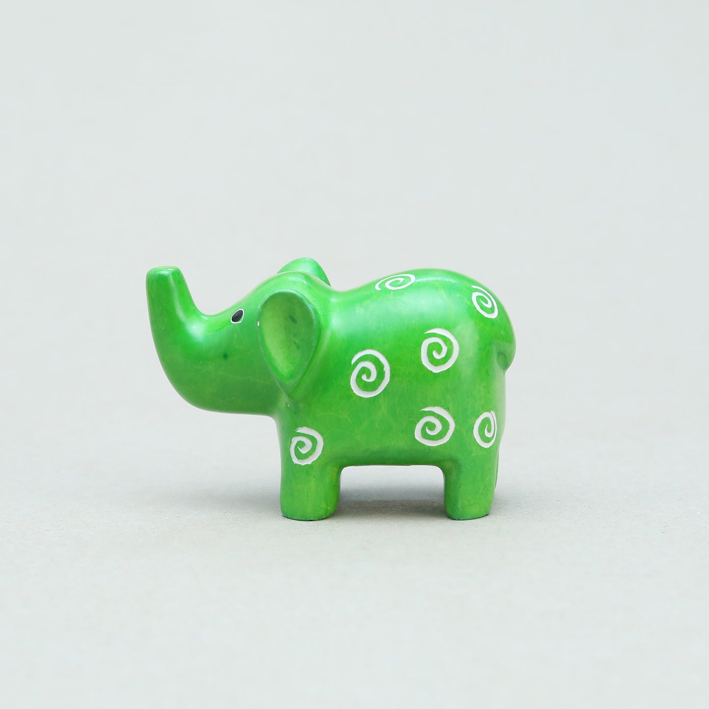 Soapstone Small-Eared Elephant Green (w)