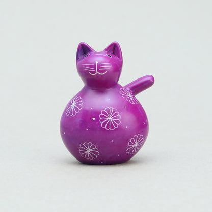 Soapstone Fat Cat Purple