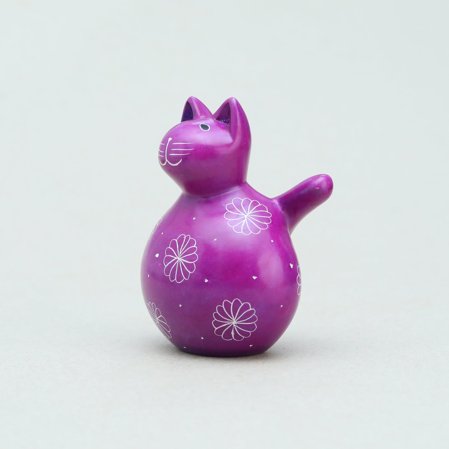 Soapstone Fat Cat Purple