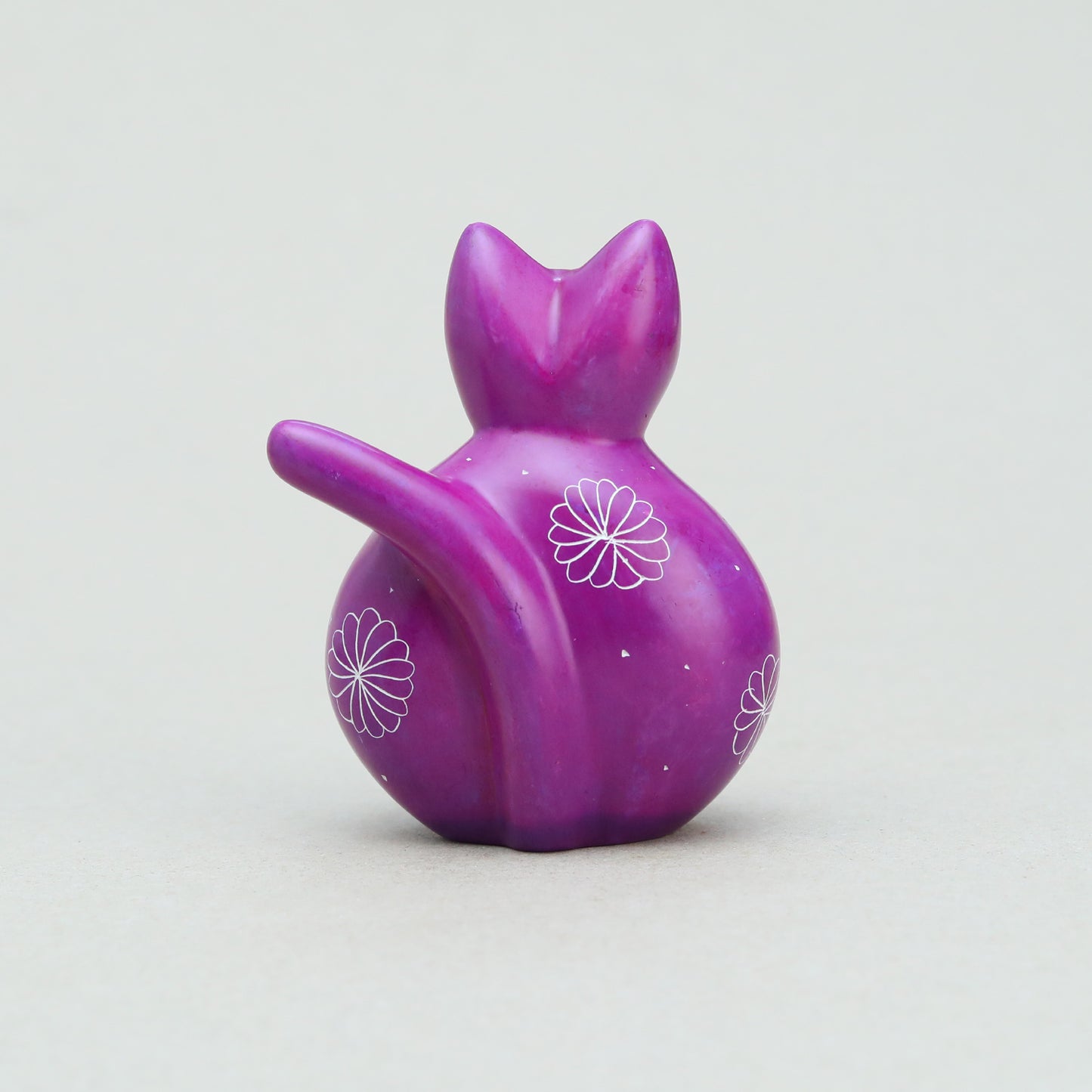 Soapstone Fat Cat Purple