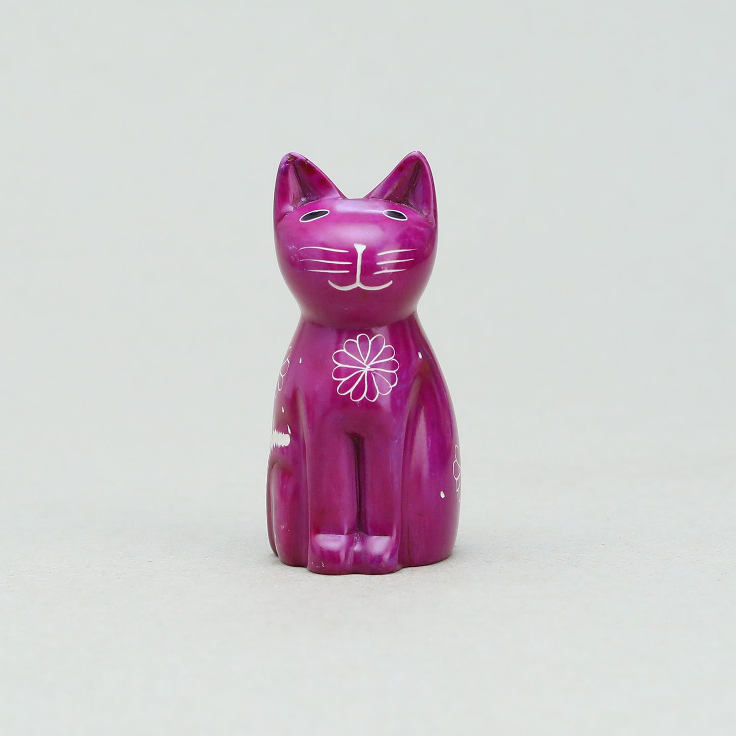 Soapstone Cute Kitty Cat Purple
