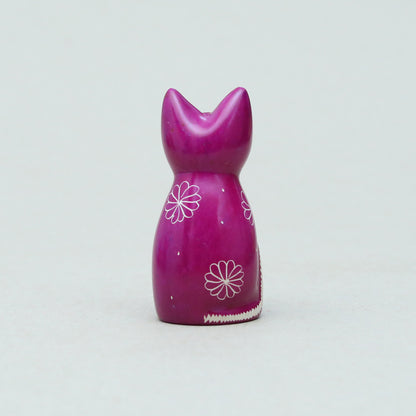 Soapstone Cute Kitty Cat Purple