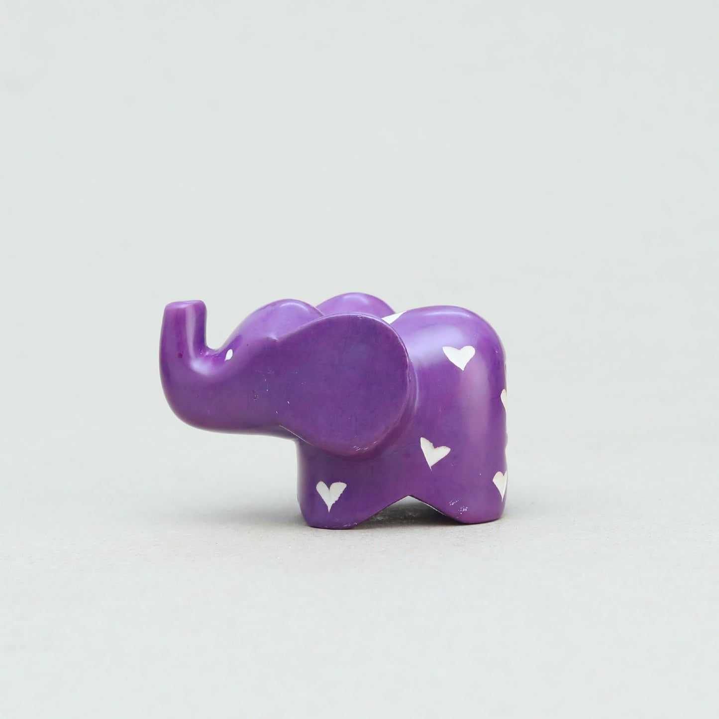 Soapstone Big-Eared Elephant Purple (w)