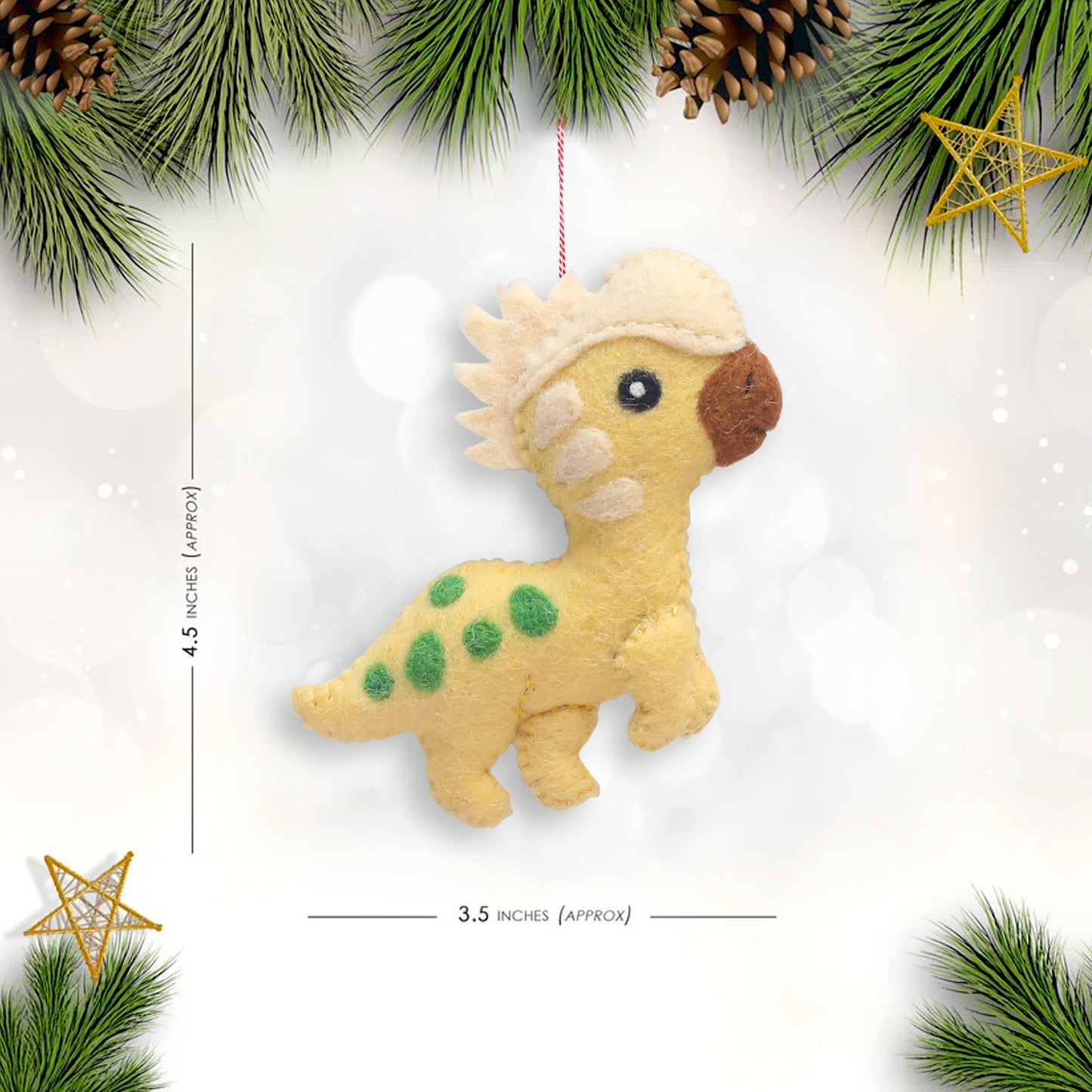 Felt Ornament Penny the Pachycephalosaurus