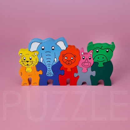 Wooden Puzzle Jungle Animals