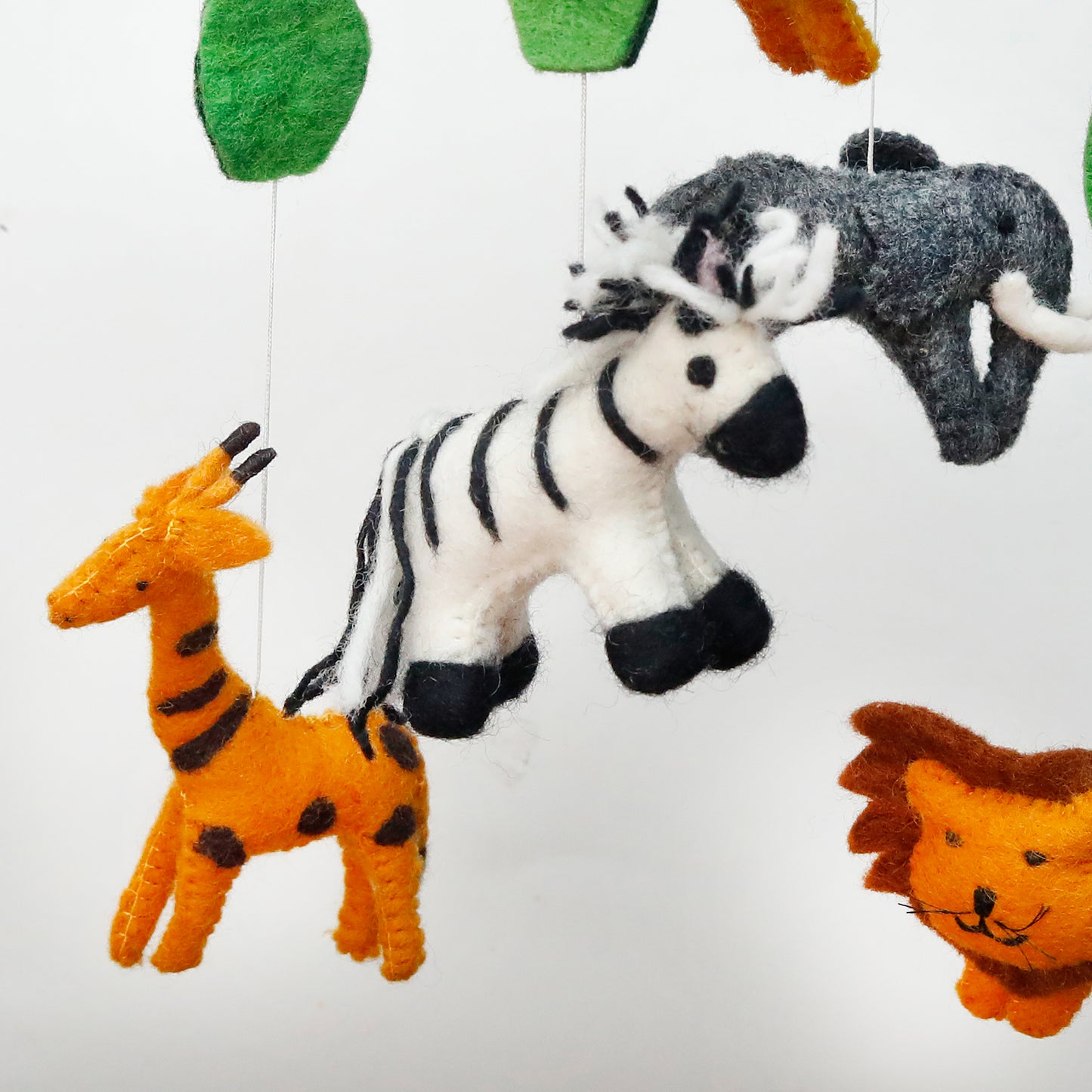 Handfelted Mobile Jungle