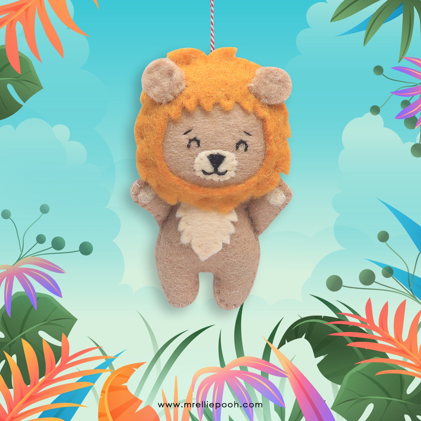 Felt Ornament Leo the Lion