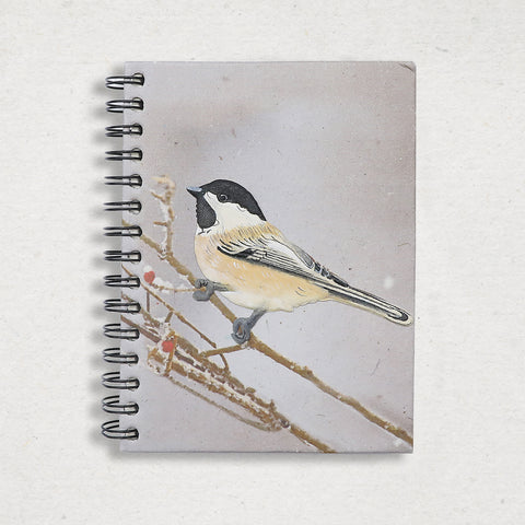 Large Notebook - Chickadee Design