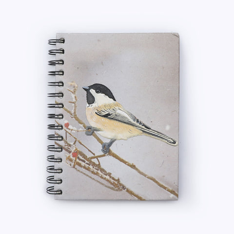 Large Notebook - Chickadee Design