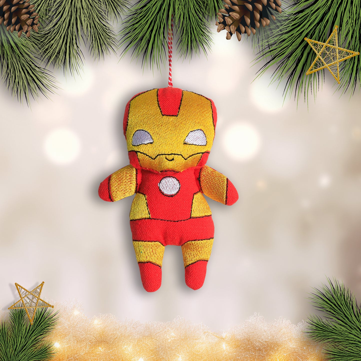 Organic Cotton Ornament - Crimson Guardian