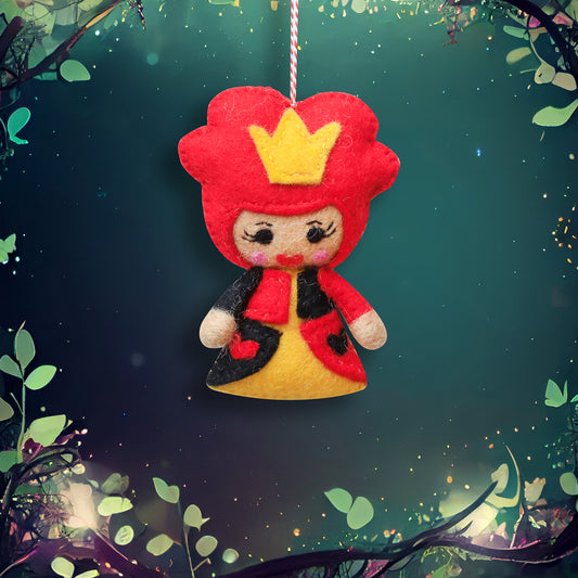 Felt Ornament - Queen of Hearts Inspired
