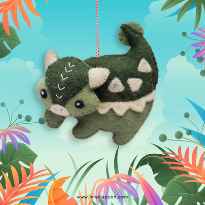 Felt Ornament Annie the Ankylosaurus