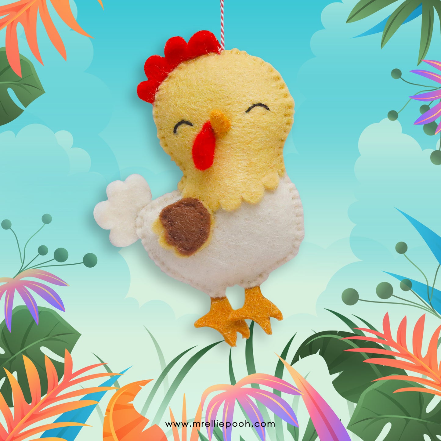 Felt Ornament Chickie the Chicken