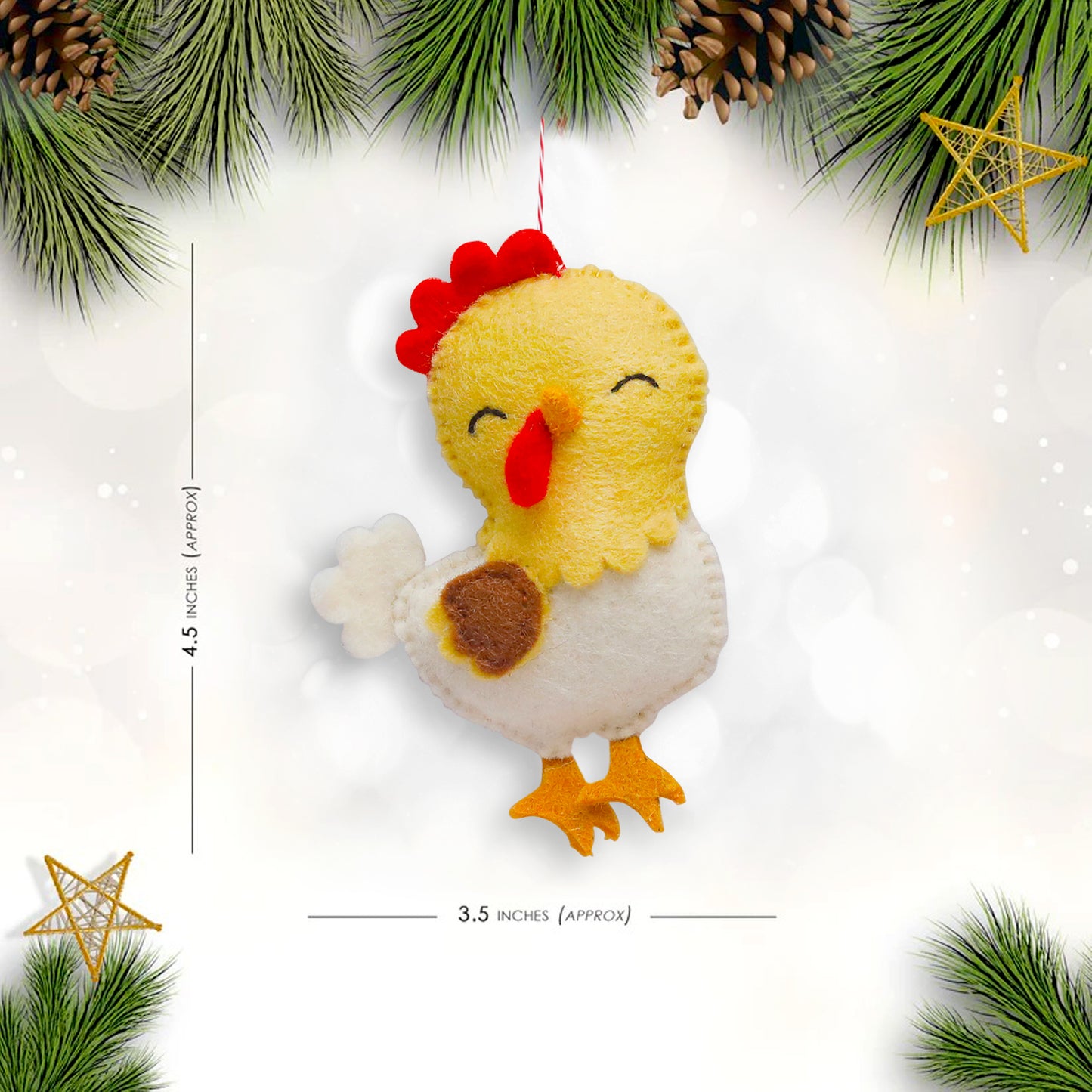 Felt Ornament Chickie the Chicken