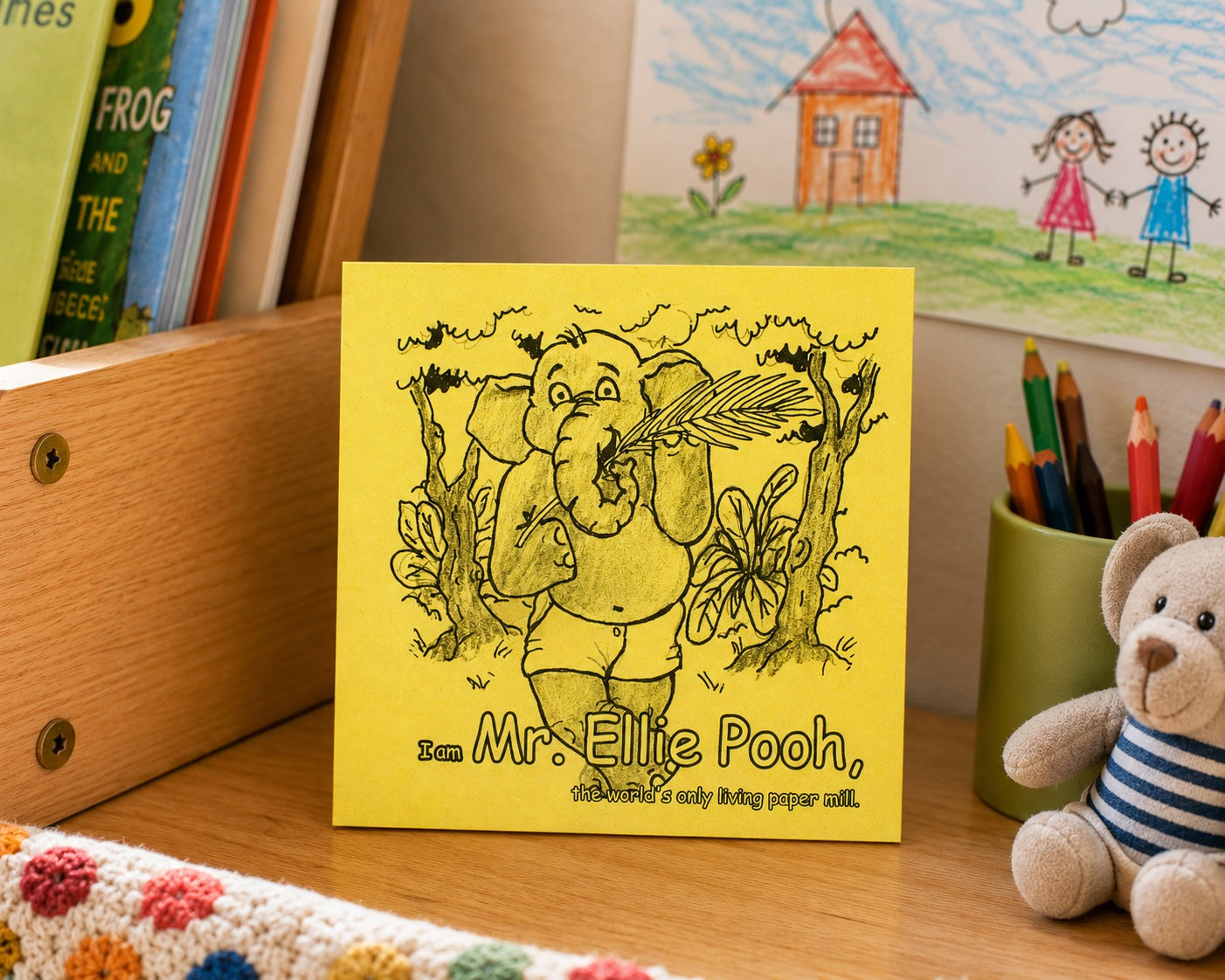 I Am Mr. Ellie Pooh Children's Story Book | Handmade in Sri Lanka | 10" x 10"